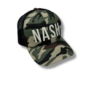 NASH Nashville Collection Camo Black Flag Mesh Snapback Hat Baseball Cap NEW‎